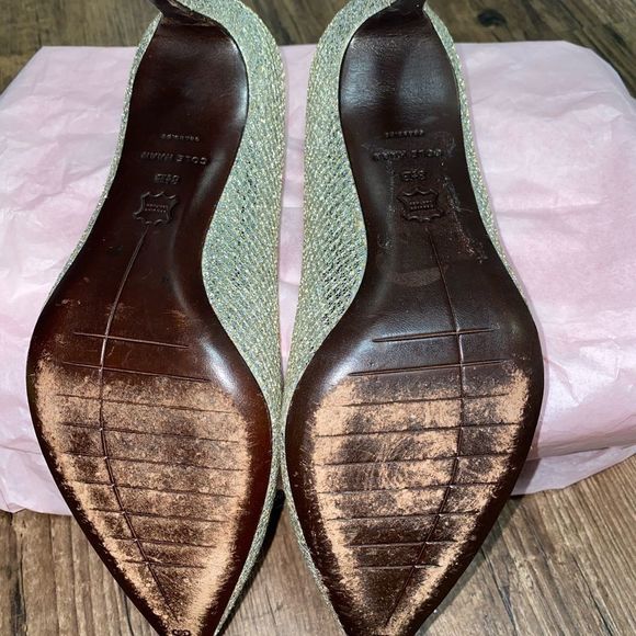 Cole Haan Eliza Grand Glitter Pump Heels Size 8.5 - Picture 5 of 6